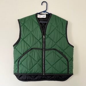 Stealth | Quilted Hunting Vest with Contrast Trim | Green/Black | Size Large